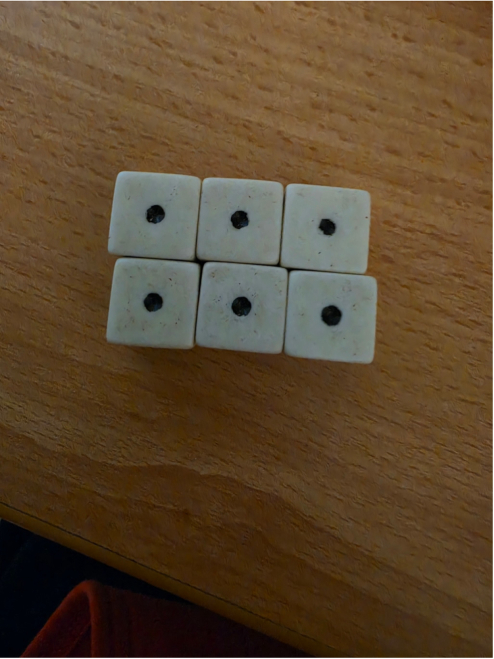 Vintage Bakelite Dice Set of 6 Butterscotch 5/8" Black Pips Game Dice